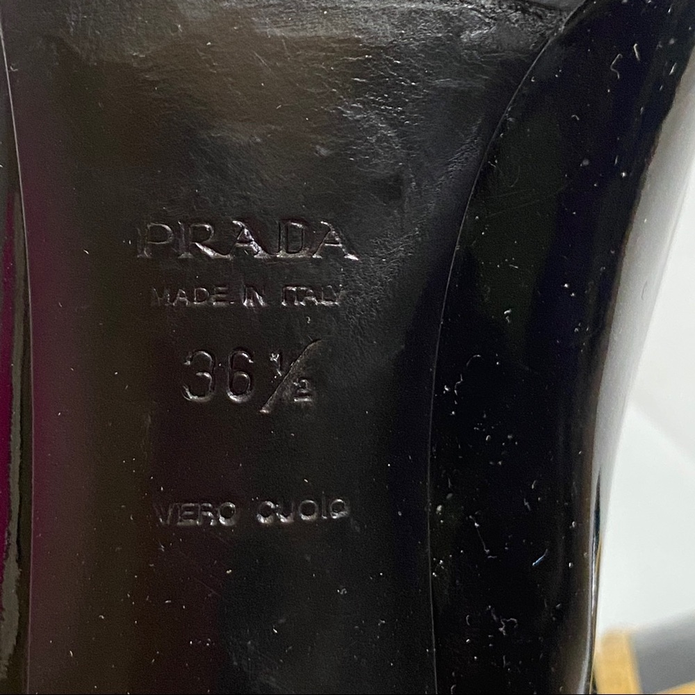 Prada black shoes sz 36.5 - Picture 6 of 8